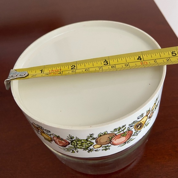 Vintage Pyrex Corning Ware SPICE OF LIFE Glass Canister STORE N’ SEE 4” Diameter - Picture 10 of 10